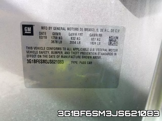 3G1BF6SM3JS621083 фото 2