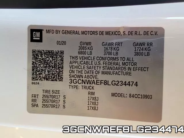 3GCNWAEF8LG234474 фото 2