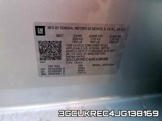 3GCUKREC4JG138169 фото 2