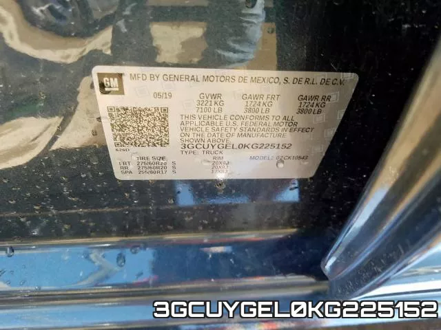 3GCUYGEL0KG225152 фото 2