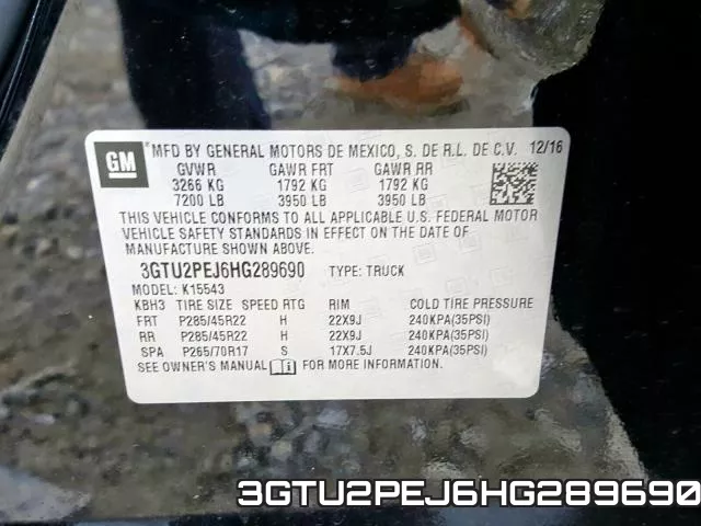 3GTU2PEJ6HG289690 фото 2
