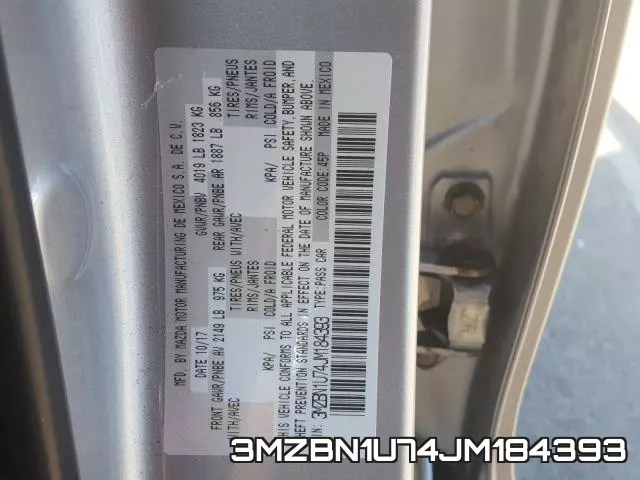 3MZBN1U74JM184393 фото 2
