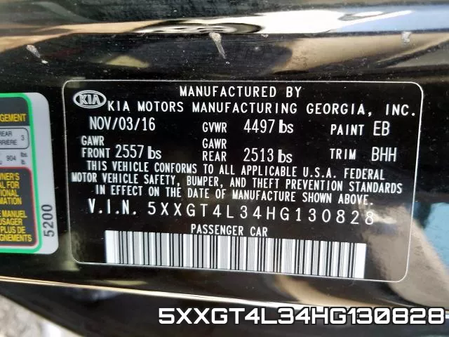 5XXGT4L34HG130828 фото 2
