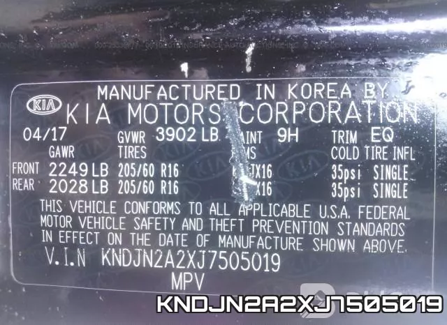 KNDJN2A2XJ7505019 фото 6