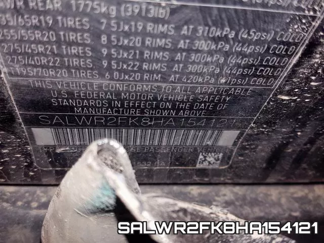 SALWR2FK8HA154121 фото 2
