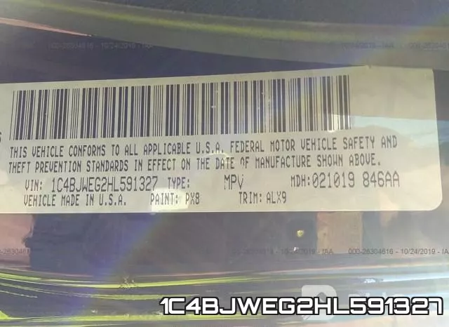 1C4BJWEG2HL591327 фото 5