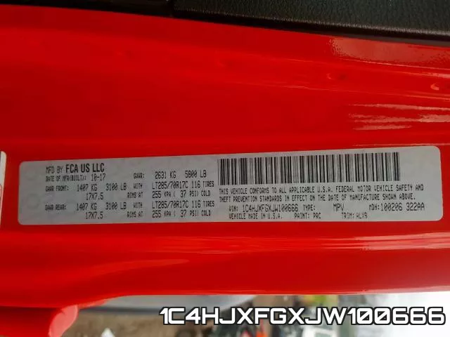 1C4HJXFGXJW100666 фото 2