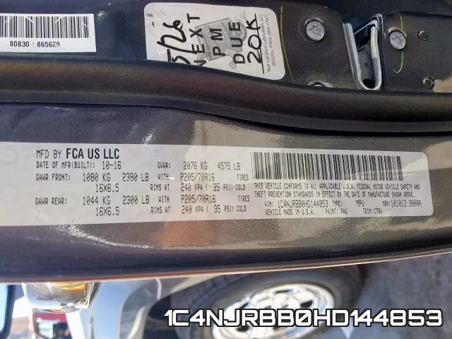 1C4NJRBB0HD144853 фото 2