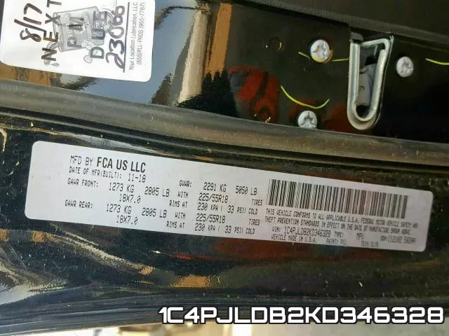 1C4PJLDB2KD346328 фото 2