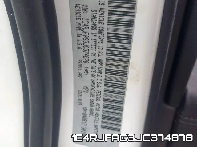 1C4RJFAG3JC374878 фото 2