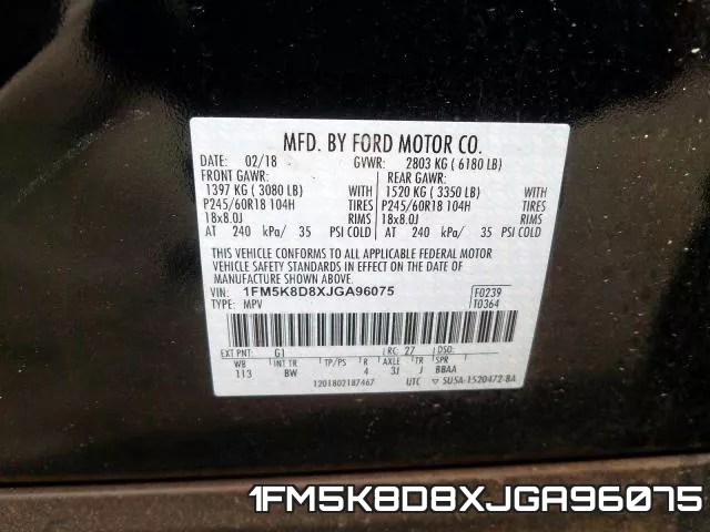 1FM5K8D8XJGA96075 фото 2