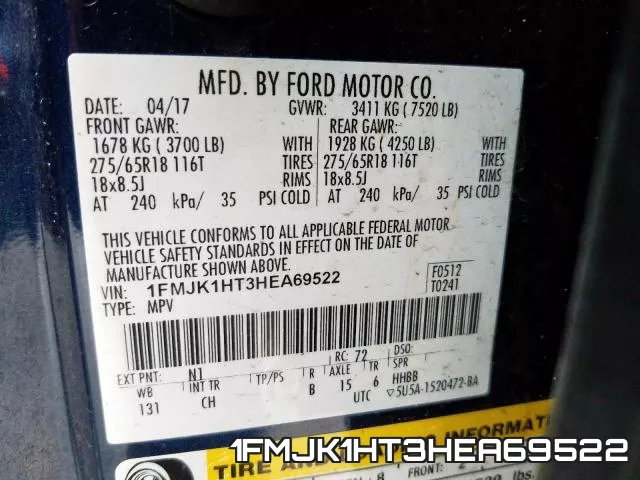 1FMJK1HT3HEA69522 фото 2