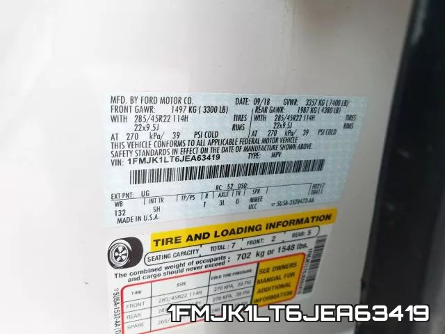 1FMJK1LT6JEA63419 фото 2