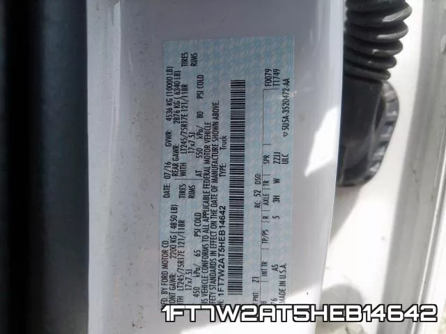 1FT7W2AT5HEB14642 фото 2