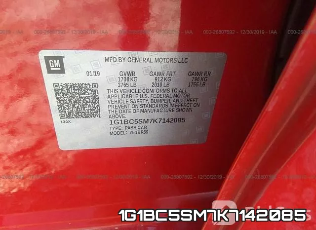 1G1BC5SM7K7142085 фото 10
