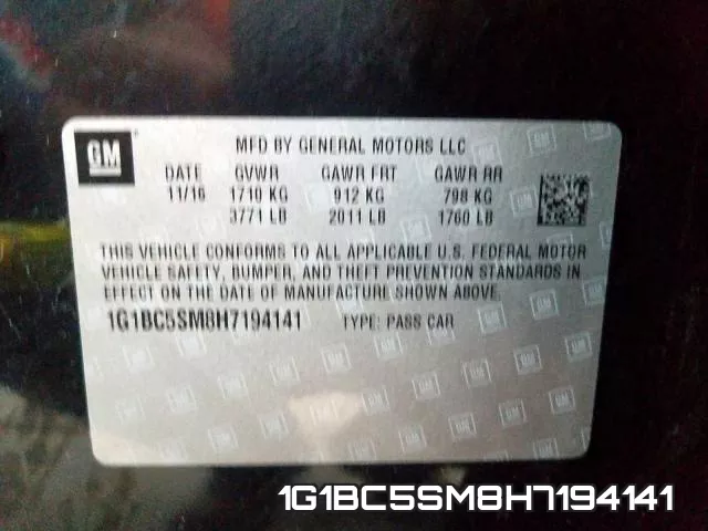 1G1BC5SM8H7194141 фото 2