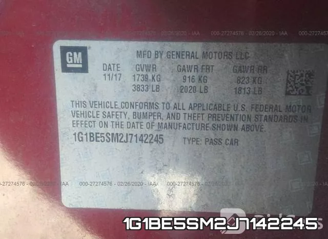 1G1BE5SM2J7142245 фото 10