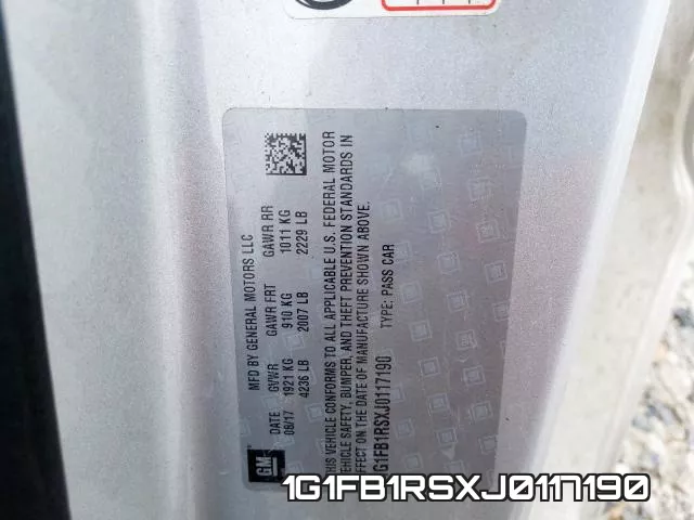 1G1FB1RSXJ0117190 фото 2