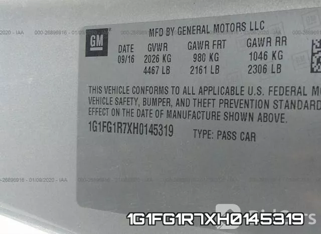 1G1FG1R7XH0145319 фото 7