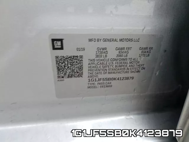 1G1JF5SB0K4123879 фото 2