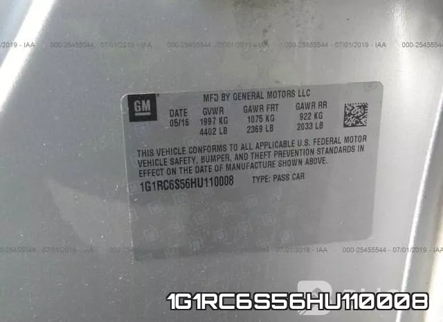 1G1RC6S56HU110008 фото 9