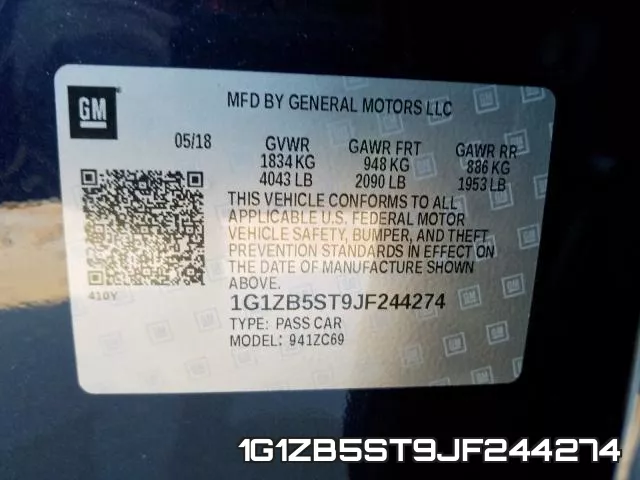 1G1ZB5ST9JF244274 фото 2
