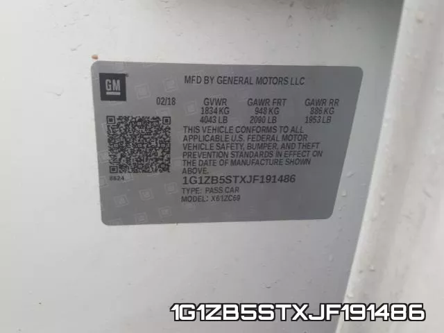 1G1ZB5STXJF191486 фото 2