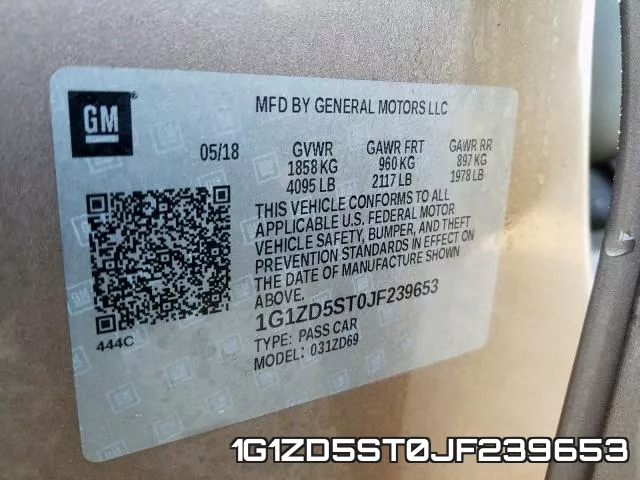 1G1ZD5ST0JF239653 фото 2