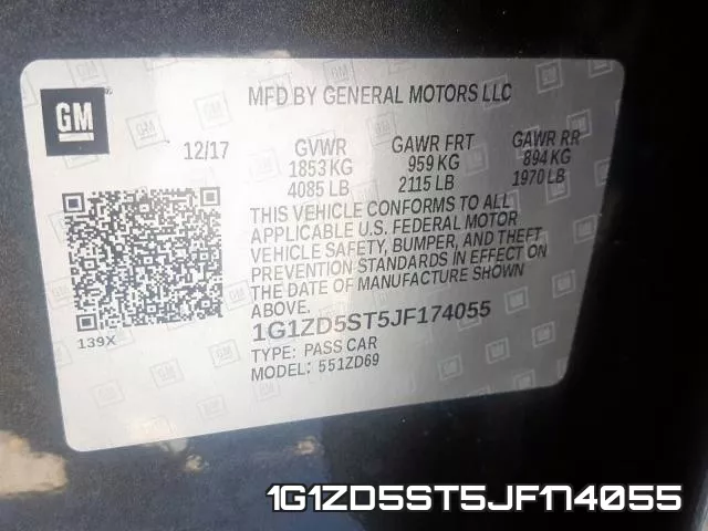 1G1ZD5ST5JF174055 фото 2