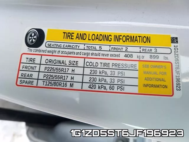 1G1ZD5ST6JF196923 фото 2