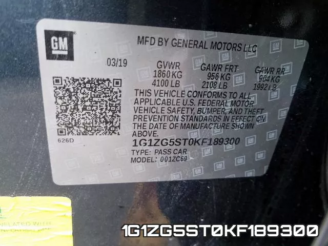 1G1ZG5ST0KF189300 фото 2
