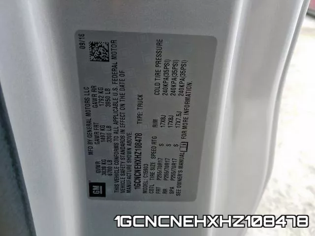 1GCNCNEHXHZ108478 фото 2