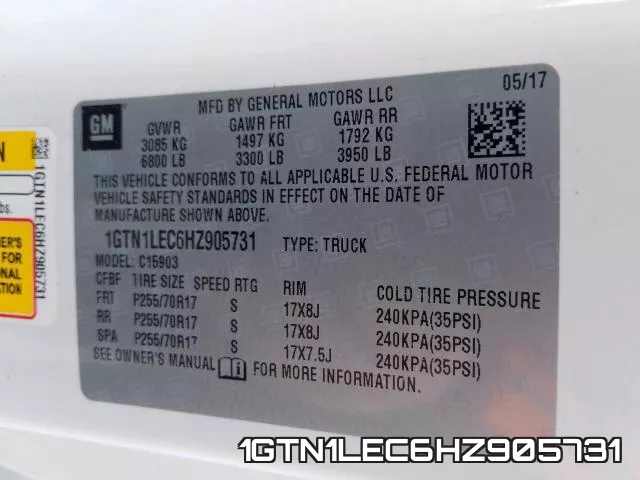 1GTN1LEC6HZ905731 фото 2