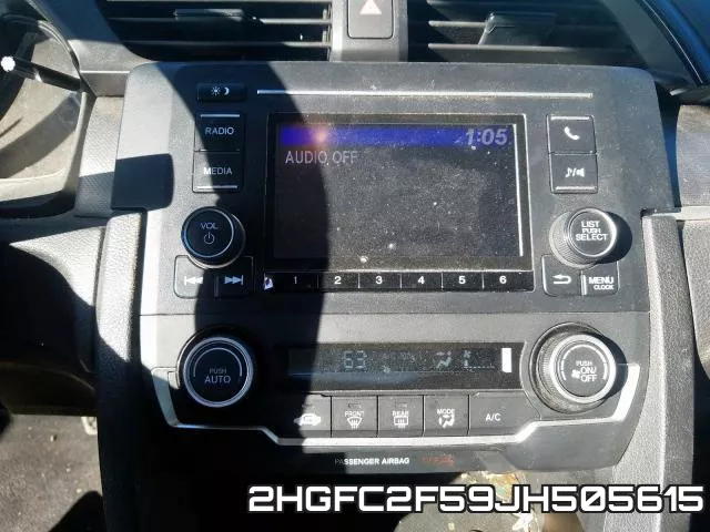 2HGFC2F59JH505615 фото 6