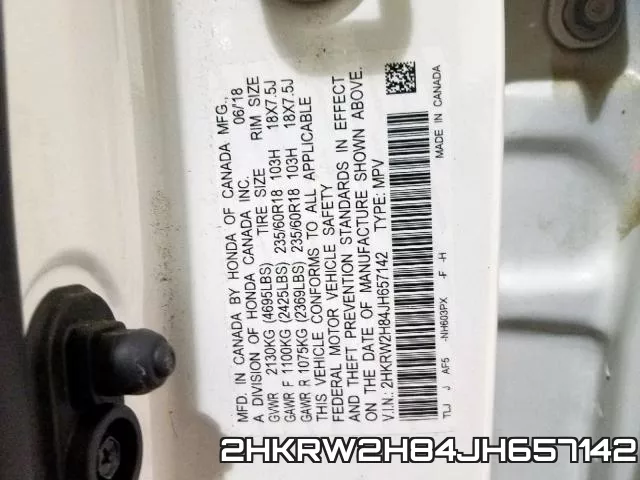 2HKRW2H84JH657142 фото 2