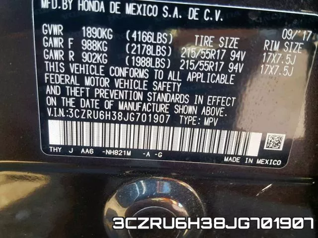 3CZRU6H38JG701907 фото 2