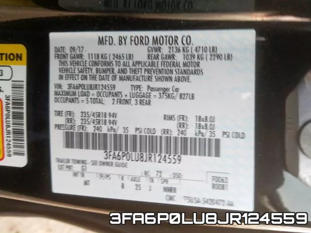 3FA6P0LU8JR124559 фото 2