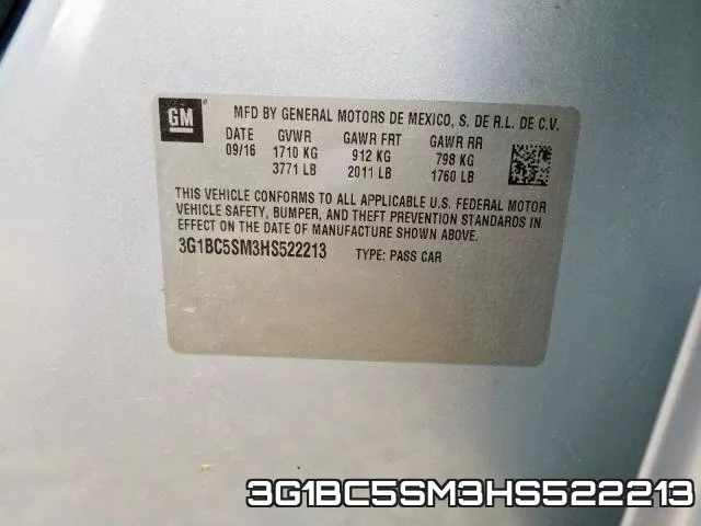 3G1BC5SM3HS522213 фото 2