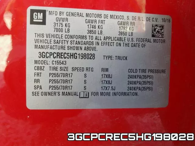 3GCPCREC5HG198028 фото 2