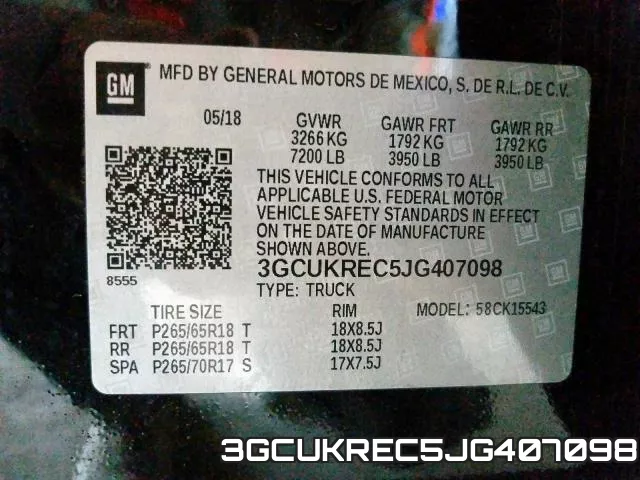 3GCUKREC5JG407098 фото 2