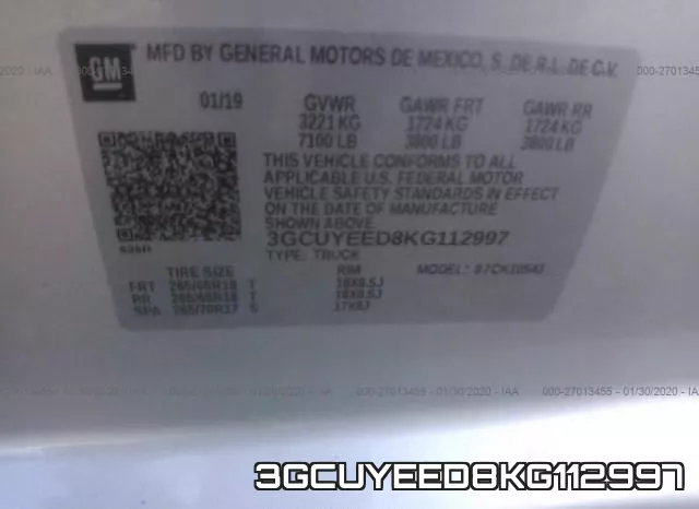 3GCUYEED8KG112997 фото 6