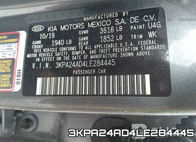 3KPA24AD4LE284445 фото 10