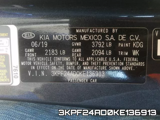 3KPF24AD0KE136913 фото 2