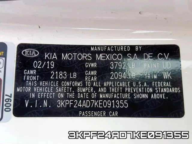 3KPF24AD7KE091355 фото 2