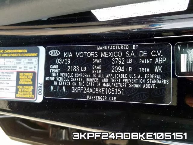 3KPF24AD8KE105151 фото 2