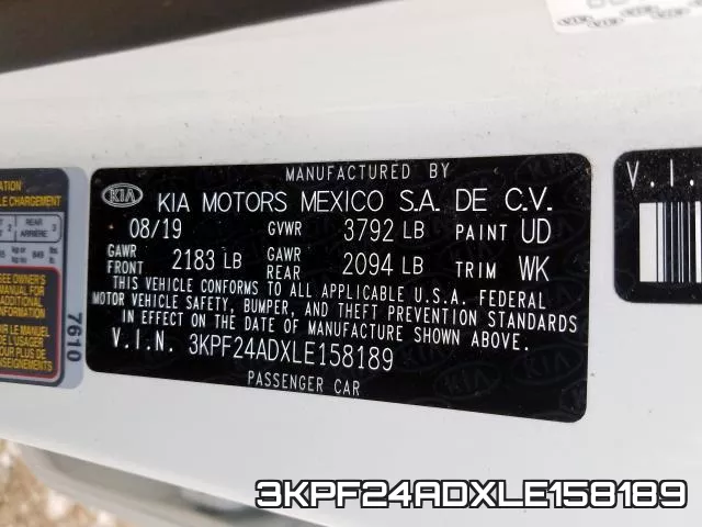 3KPF24ADXLE158189 фото 2