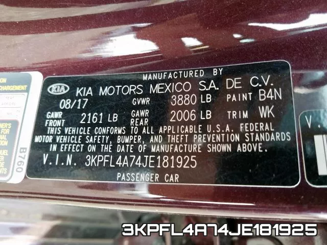 3KPFL4A74JE181925 фото 2