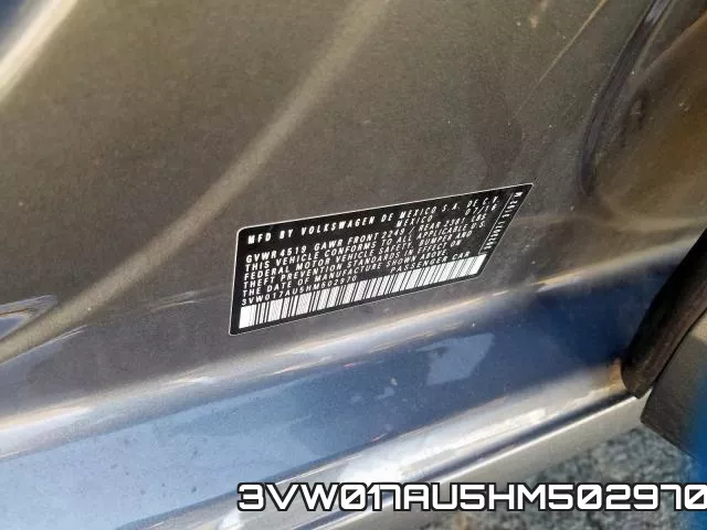 3VW017AU5HM502970 фото 2