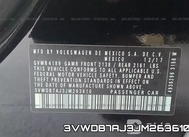 3VWDB7AJ3JM263610 фото 10
