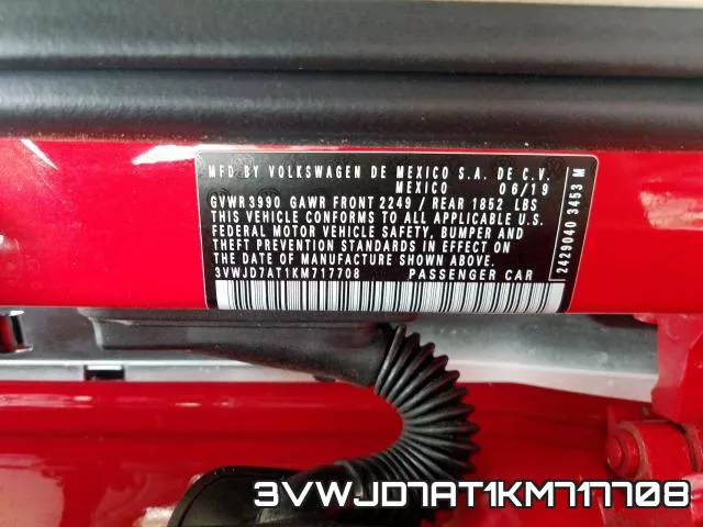 3VWJD7AT1KM717708 фото 2